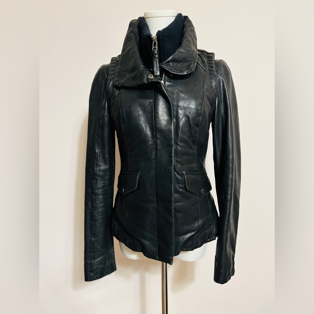 Mackage Black Leather Jacket